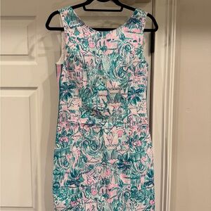 Lilly Pulitzer Green Sleeveless Sheath Mini Dress